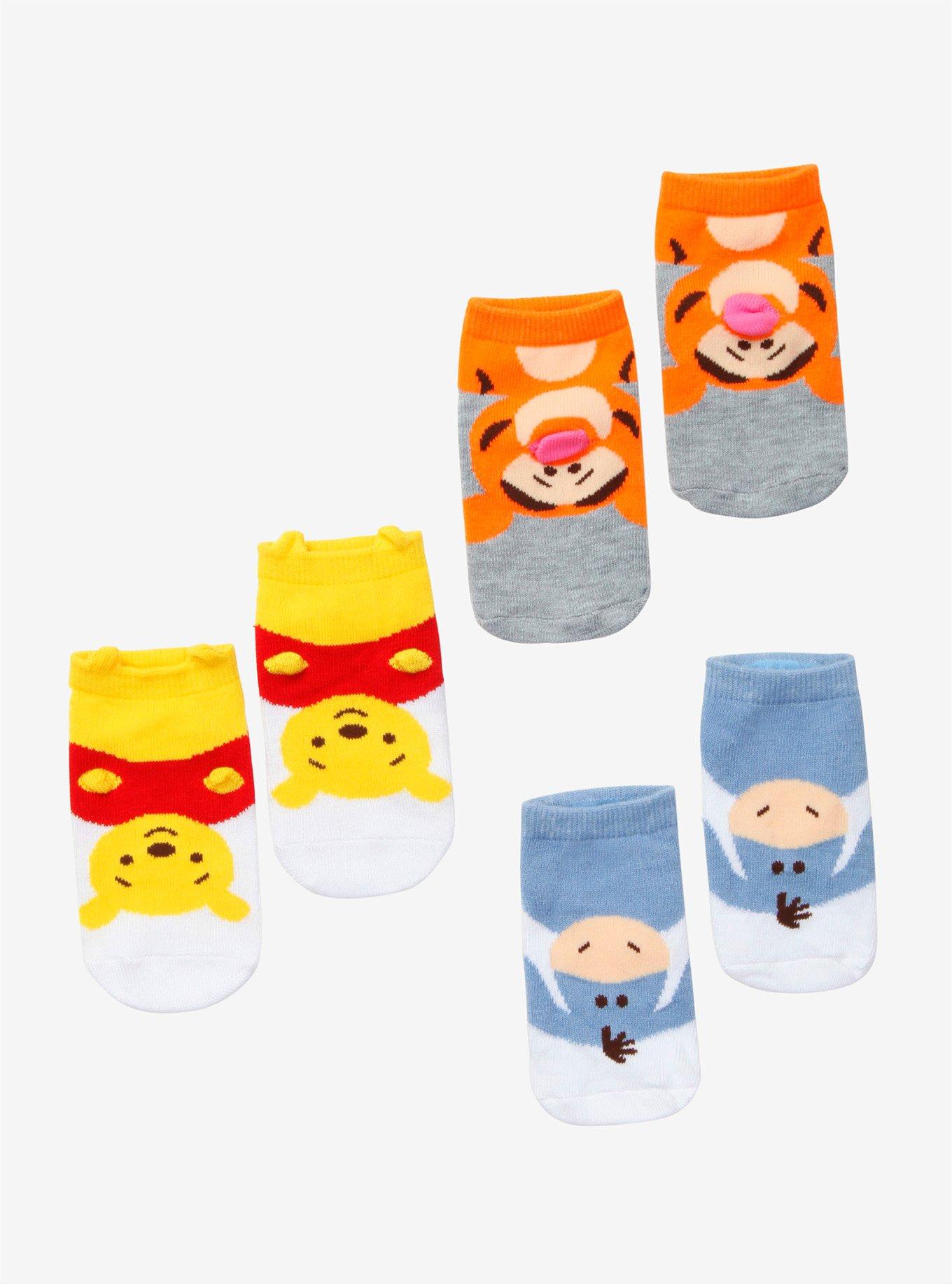 Disney Winnie The Pooh No-Show Toddler Socks 3 Pair - BoxLunch Exclusive, , alternate
