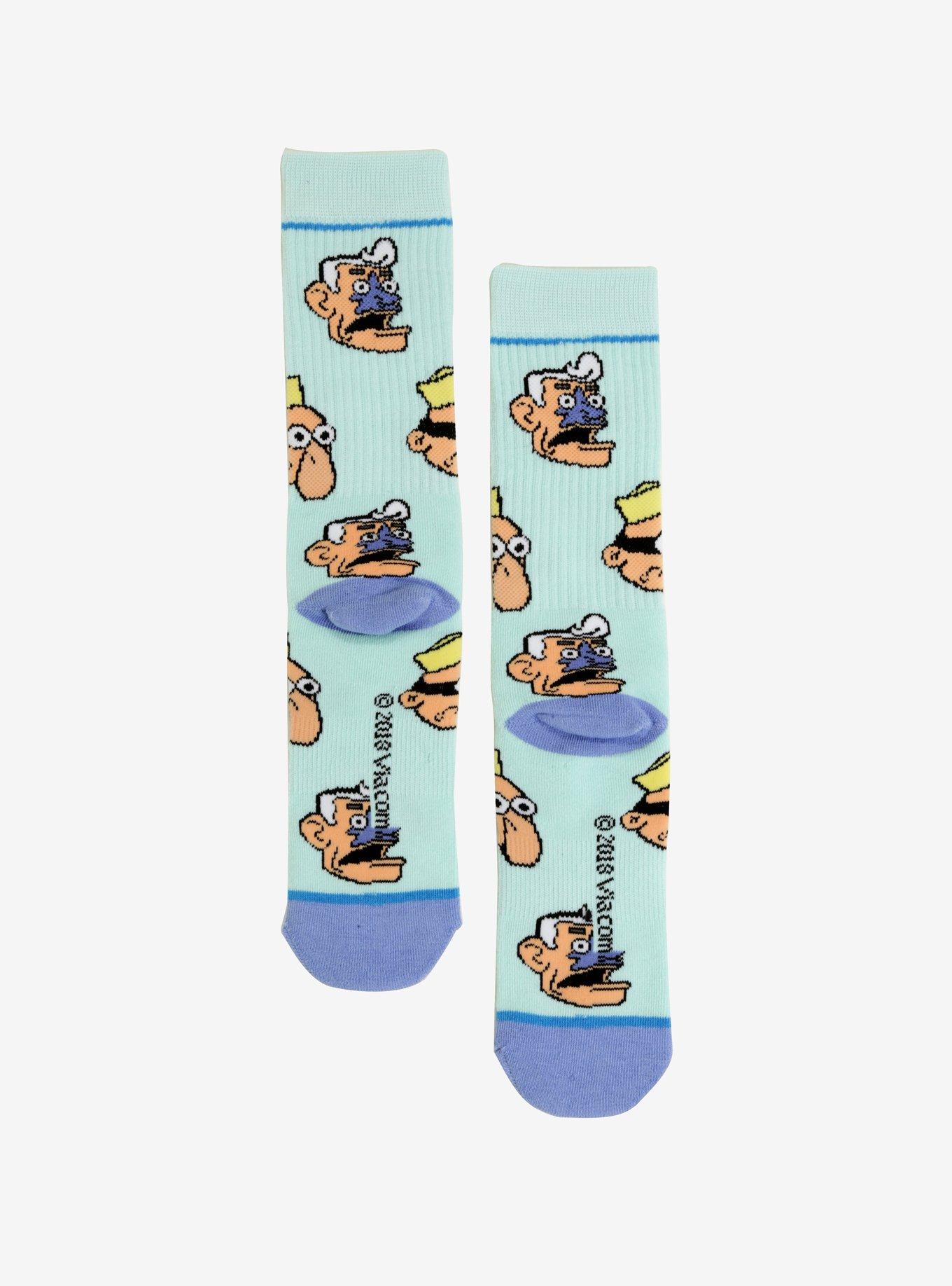 Spongebob SquarePants Mermaid Man & Barnacle Boy Crew Socks, , alternate