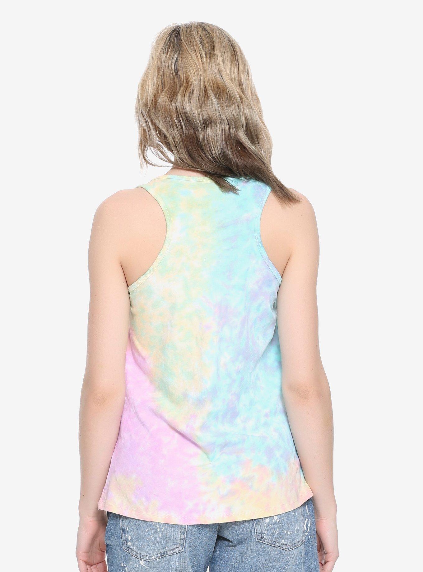 Stay Weird Pastel Tie Dye Girls Tank Top, , alternate