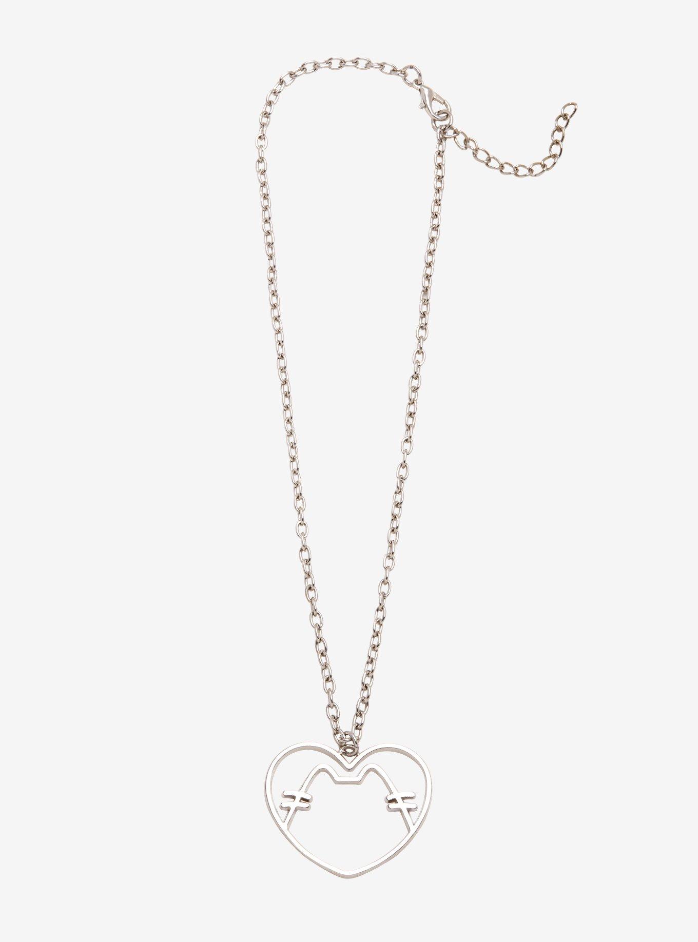 Pusheen Heart Pendant Necklace, , alternate