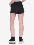 Blackheart Black Star Studded High-Waist Shorts, , alternate
