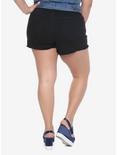 Blackheart Black Star Studded High-Waist Shorts Plus Size, , alternate