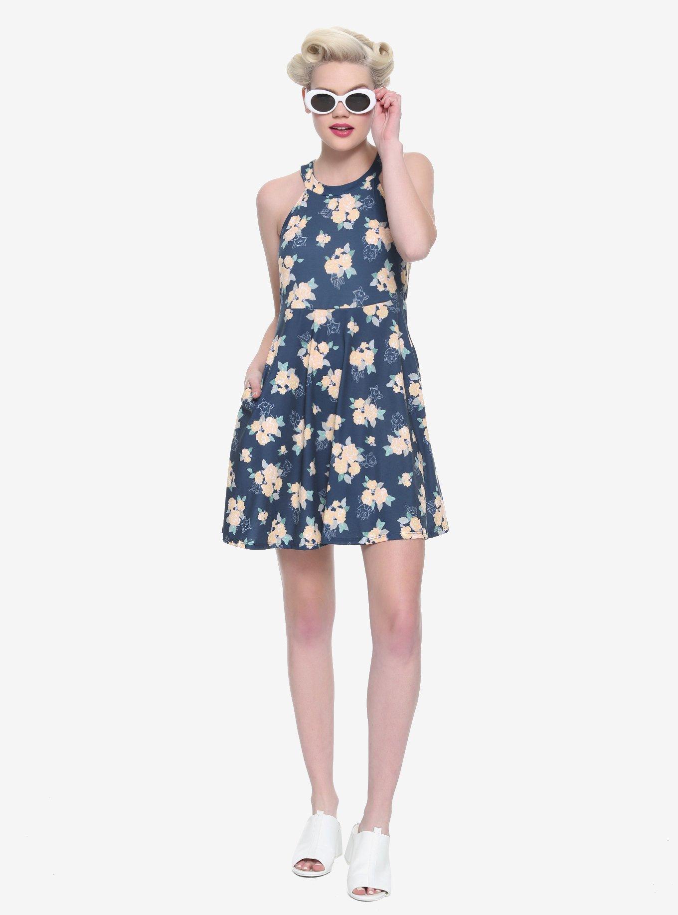 Disney The Aristocats Floral Dress, NAVY, alternate