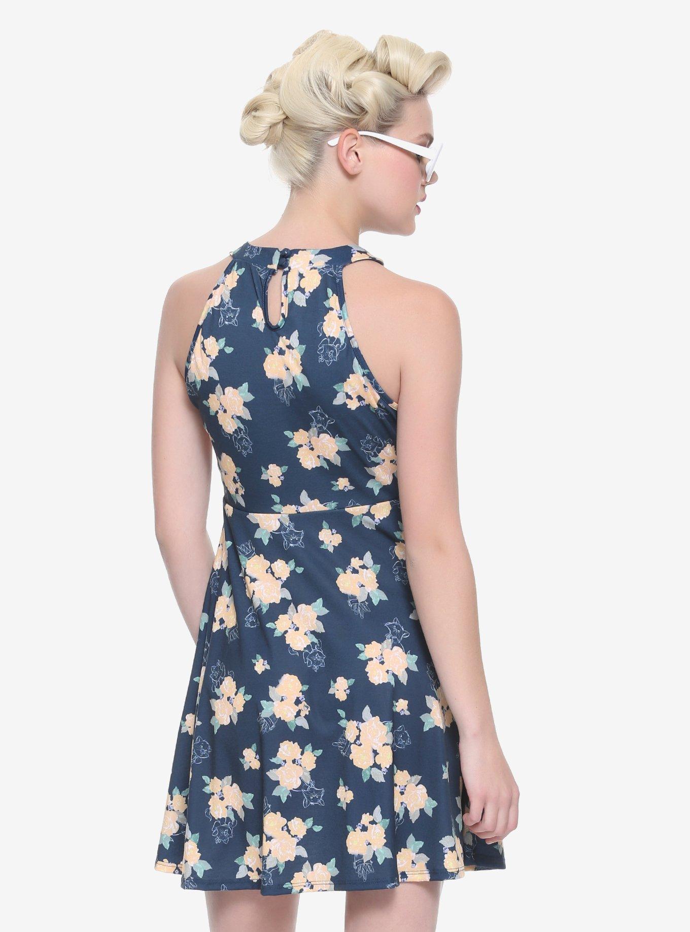 Disney The Aristocats Floral Dress, NAVY, alternate