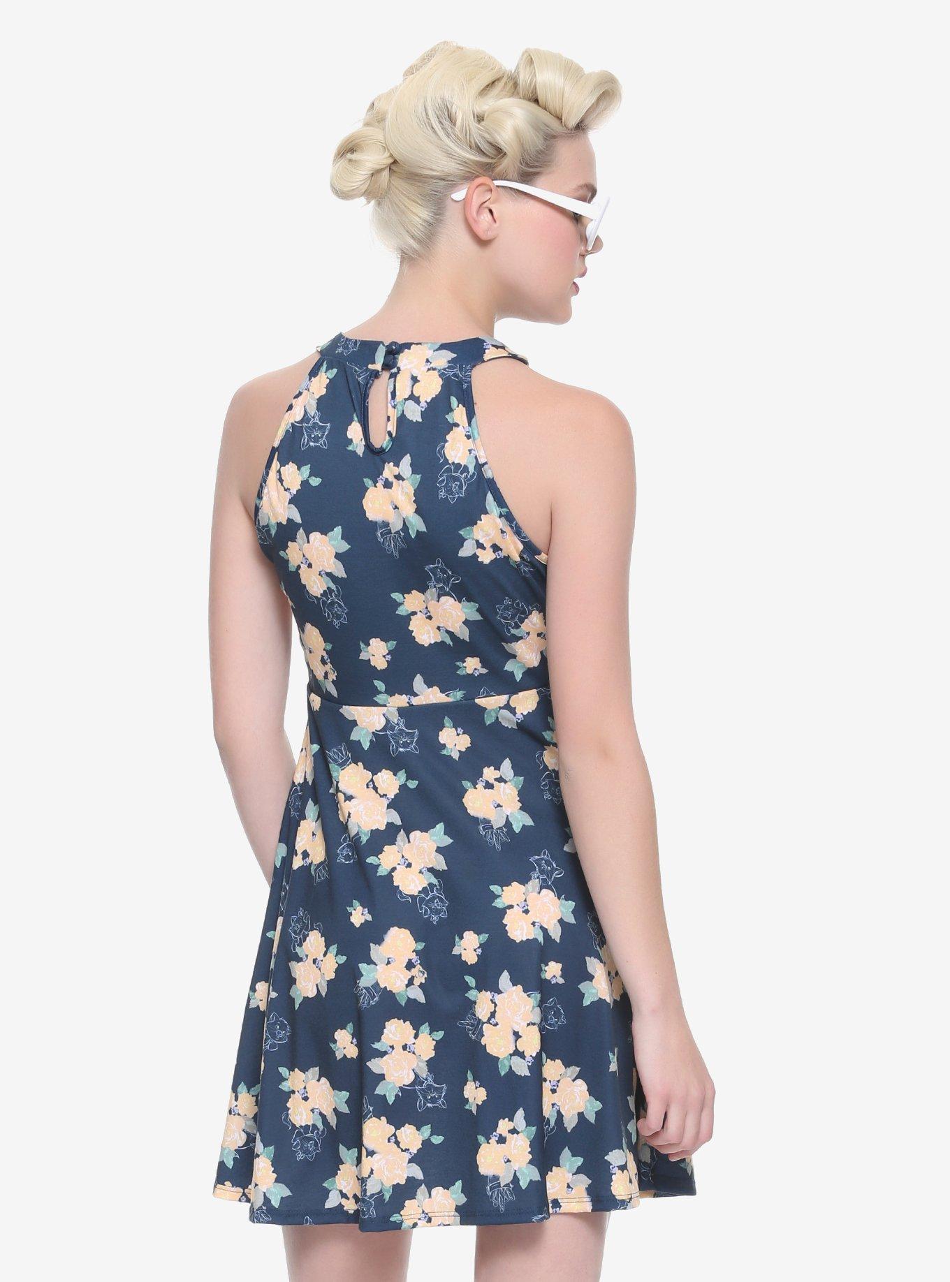 Disney The Aristocats Floral Dress, NAVY, alternate