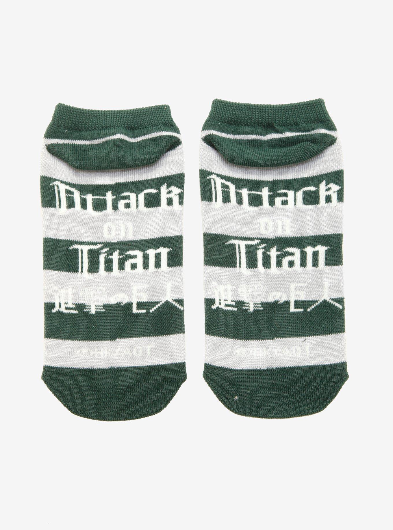 Attack On Titan Logo No-Show Socks, , alternate