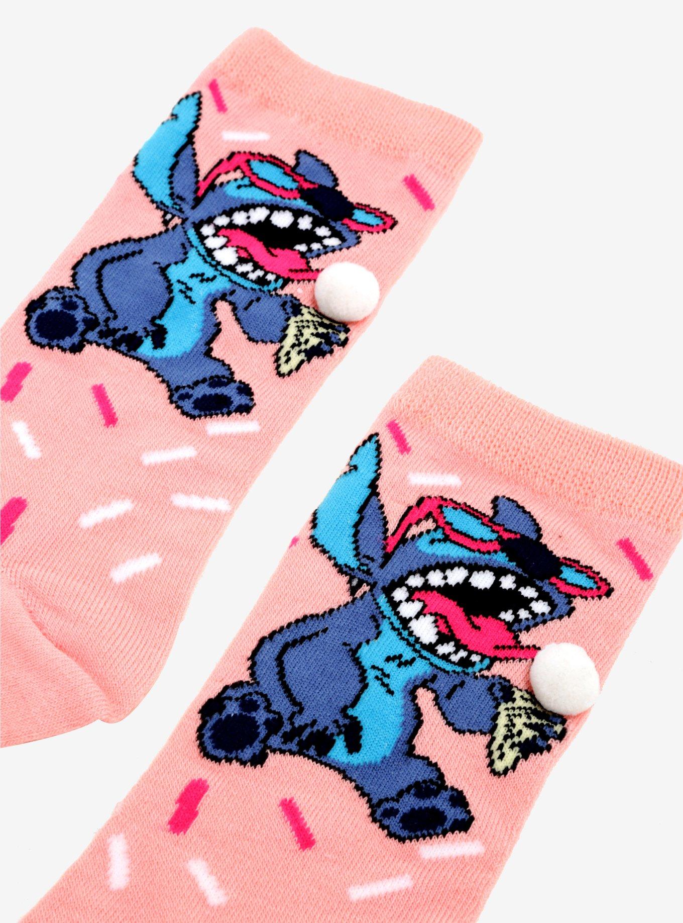 Disney Lilo & Stitch Ice Cream Pom Crew Socks, , alternate