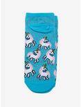 Glitter Unicorn No-Show Socks, , alternate