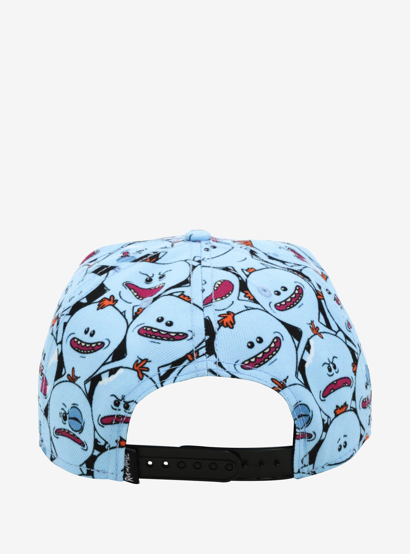 Rick And Morty Mr. Meeseeks Allover Snapback Hat, , alternate