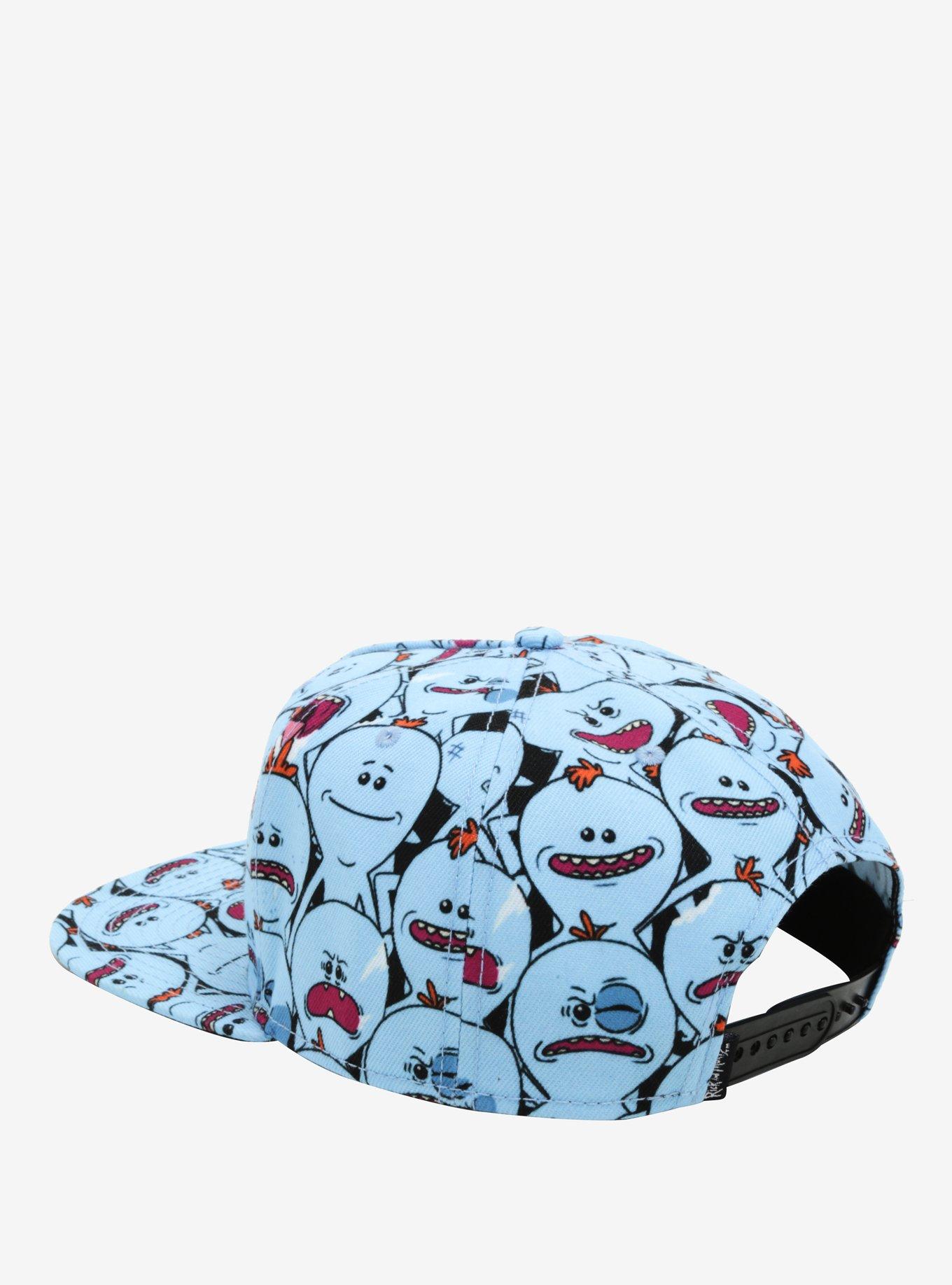 Rick And Morty Mr. Meeseeks Allover Snapback Hat, , alternate