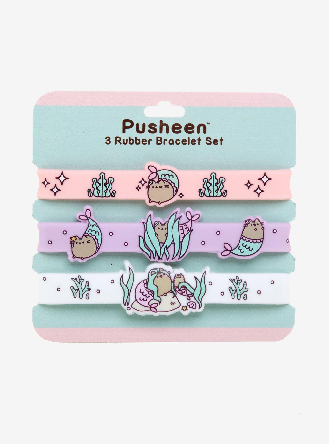 Pusheen Mermaid Rubber Bracelet Set, , alternate