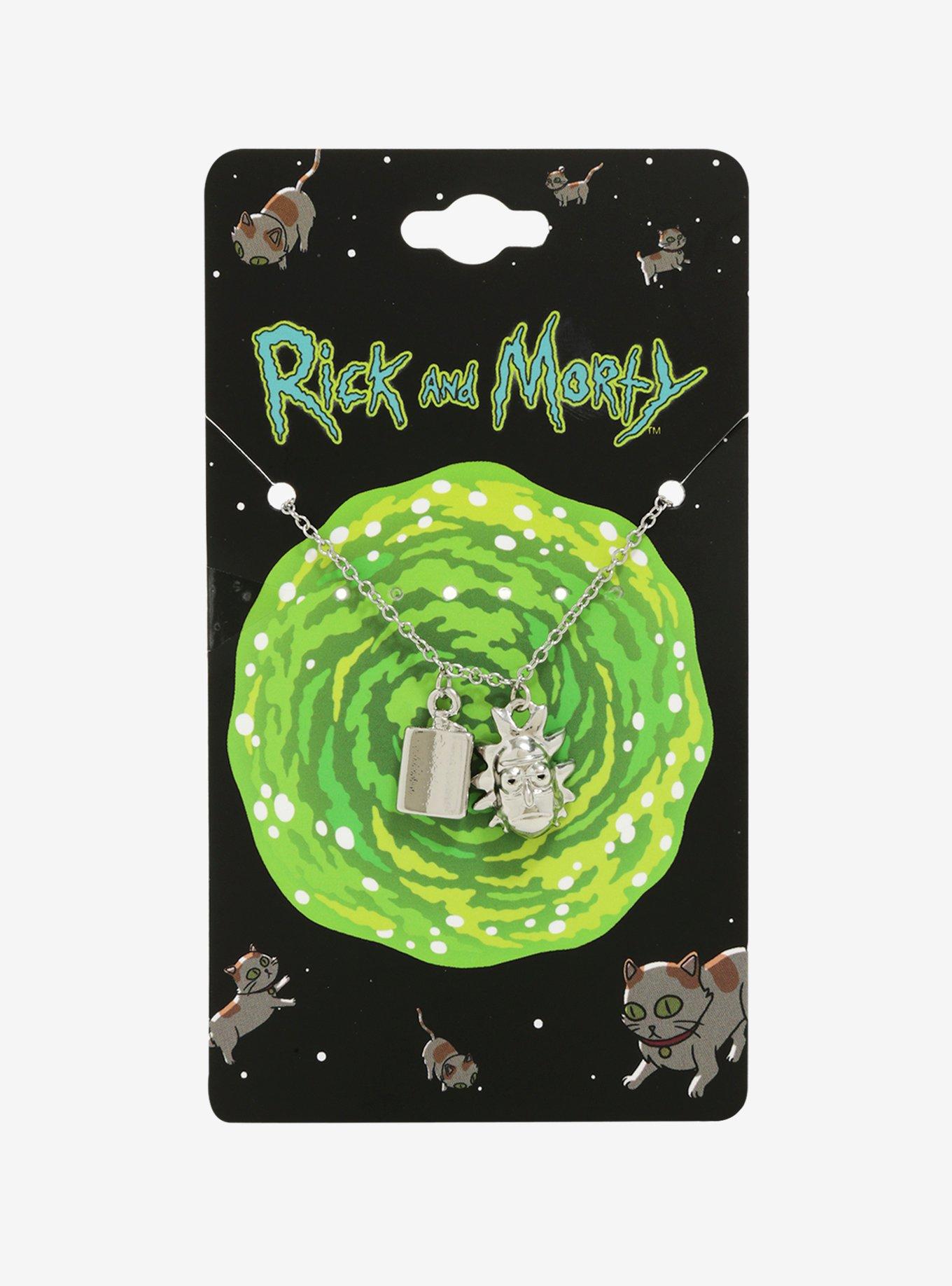 Rick And Morty Rick Flask Necklace, , alternate