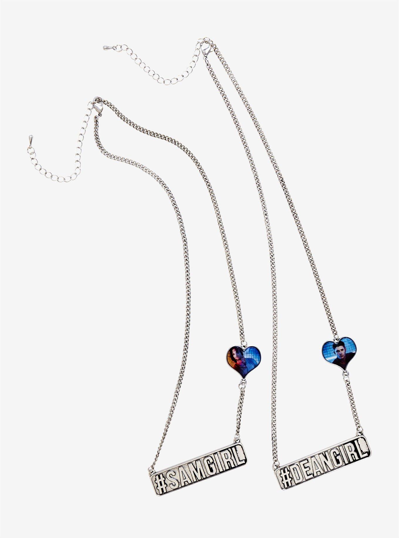 Supernatural Sam Girl Dean Girl Necklace Set, , alternate