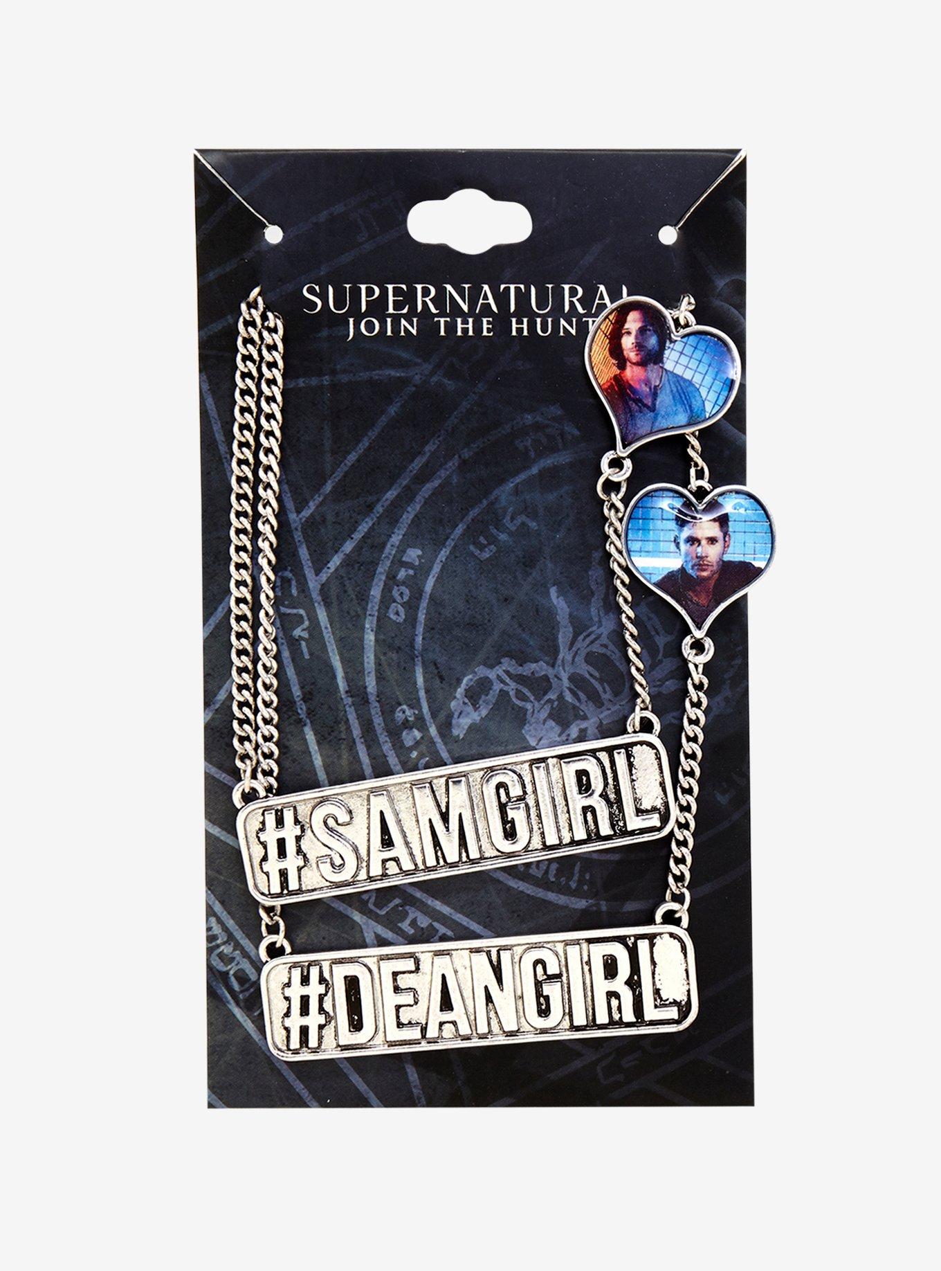 Supernatural Sam Girl Dean Girl Necklace Set, , alternate