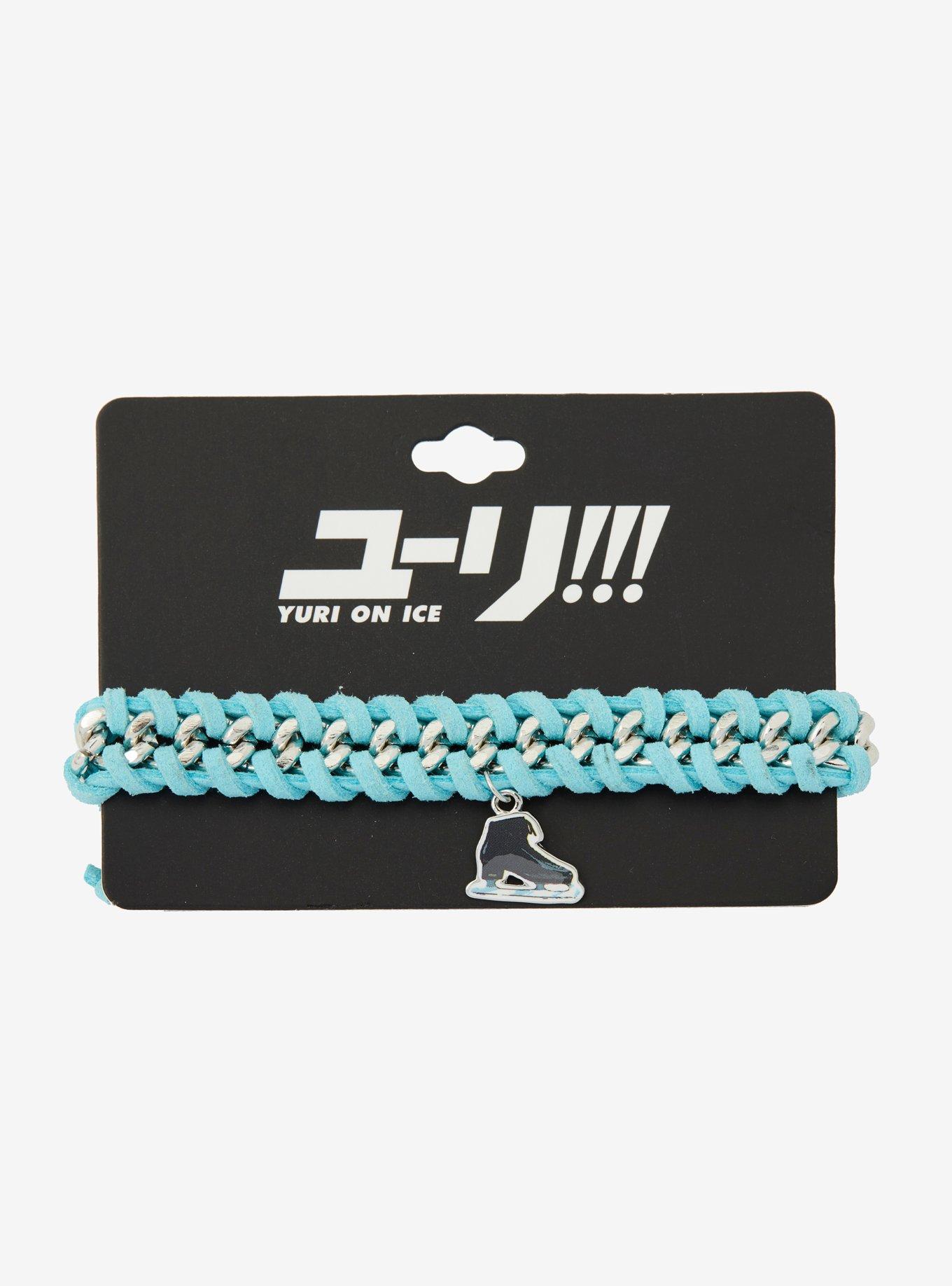 Yuri!!! On ICE Woven Cord & Chain Skate Bracelet, , alternate