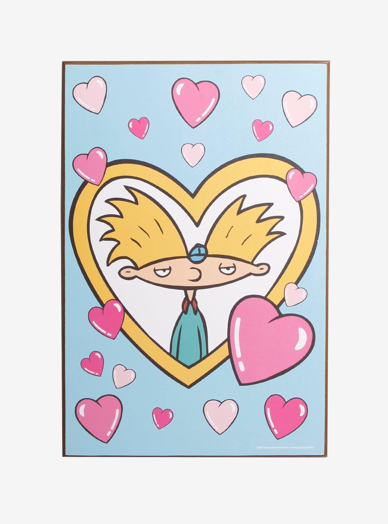 Hey Arnold! Hearts Wood Wall Art, , alternate