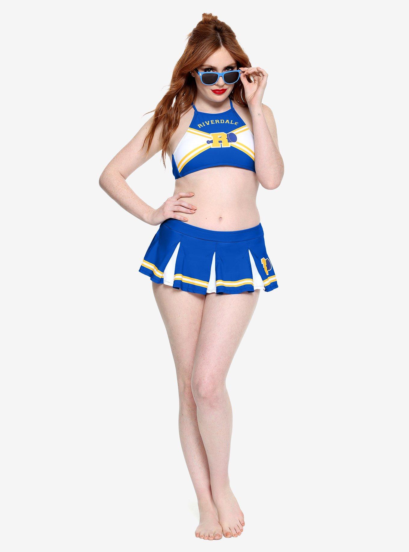 Riverdale Cheer Swim Top Hot Topic Exclusive, BLUE, alternate