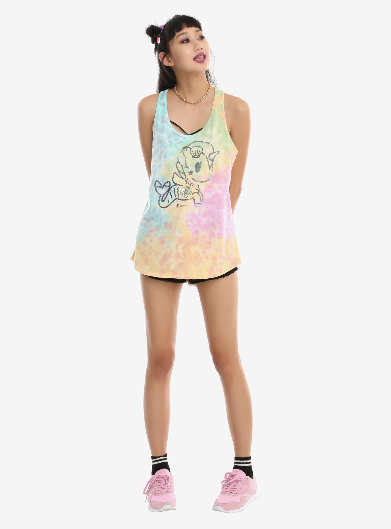 Tokidoki Mermicorno Marina Tie Dye Foil Girls Tank Top, , alternate