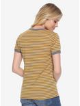 Harry Potter Hufflepuff Striped Womens Ringer Tee - BoxLunch Exclusive, , alternate
