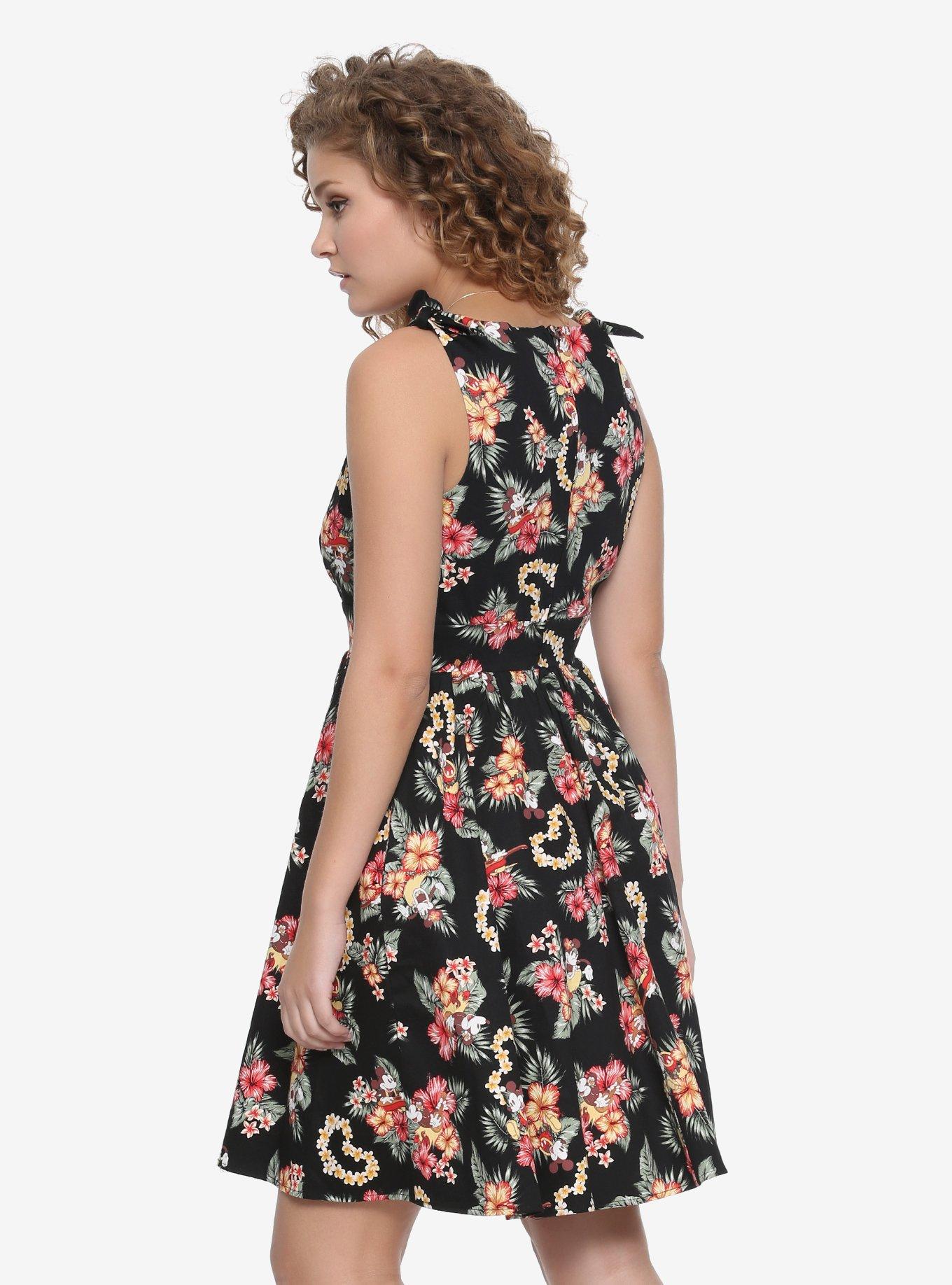 Disney Mickey Mouse & Minnie Mouse Retro Tie Shoulder Dress, , alternate