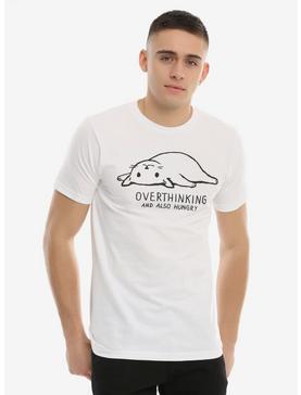 Overthinking Cat T-Shirt By Fox Shiver, BLACK, hi-res