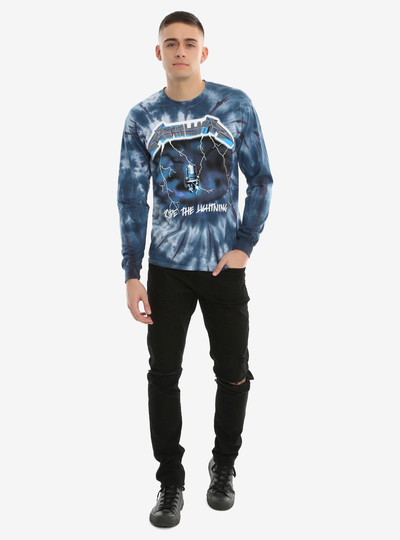 Metallica Ride The Lightning Tie Dye Long-Sleeve T-Shirt, , alternate