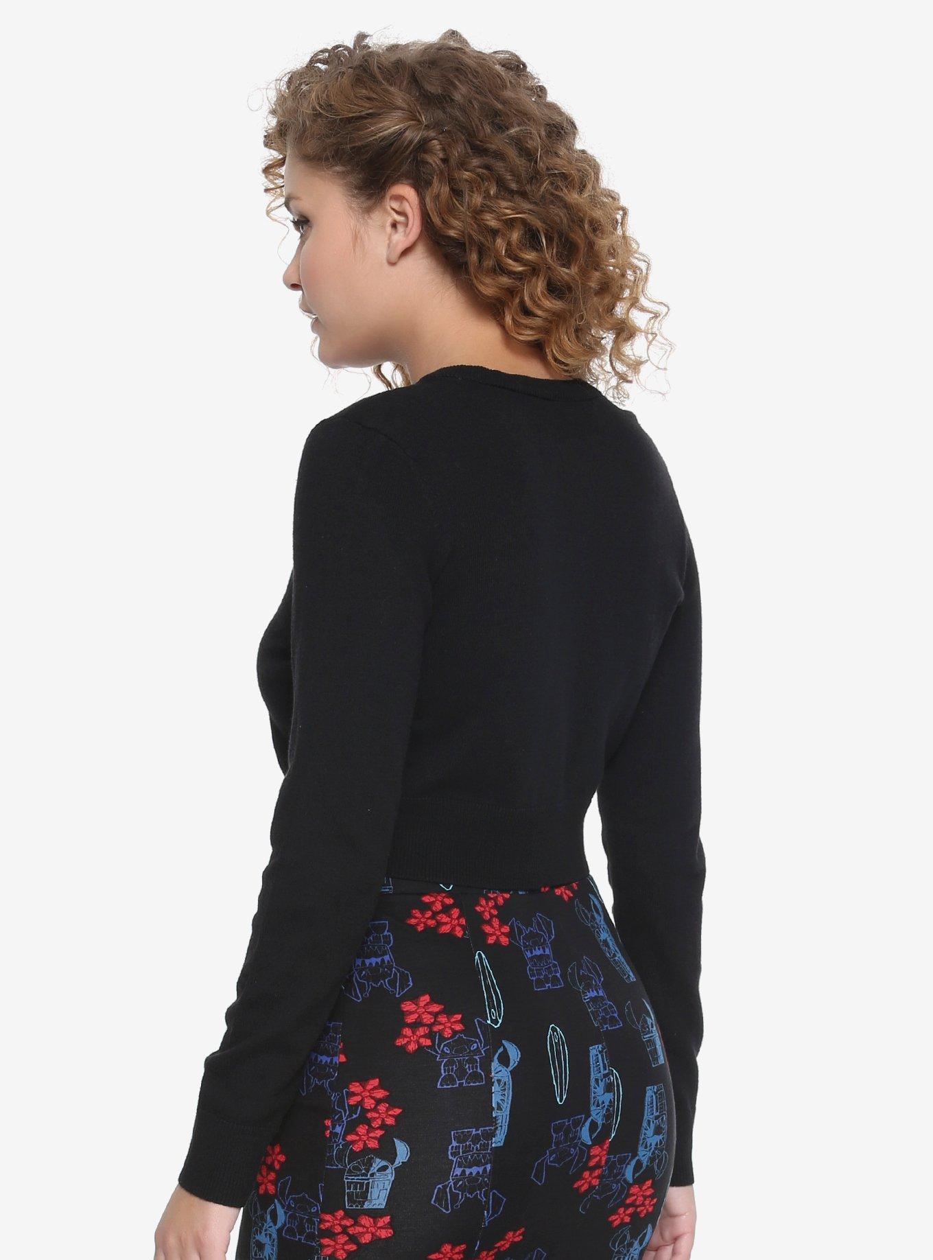 Disney Lilo & Stitch Tiki Flowers Crop Cardigan, , alternate