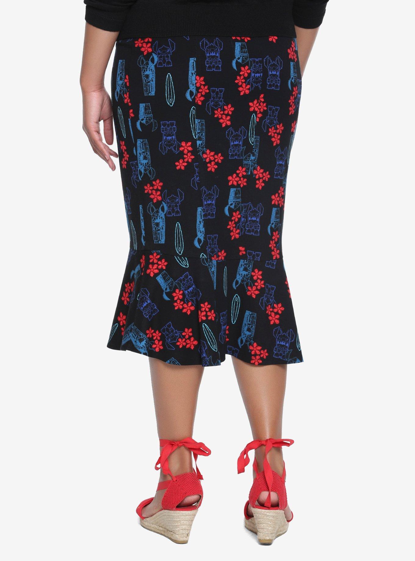 Disney Lilo & Stitch High-Waisted Wiggle Skirt Plus Size, , alternate