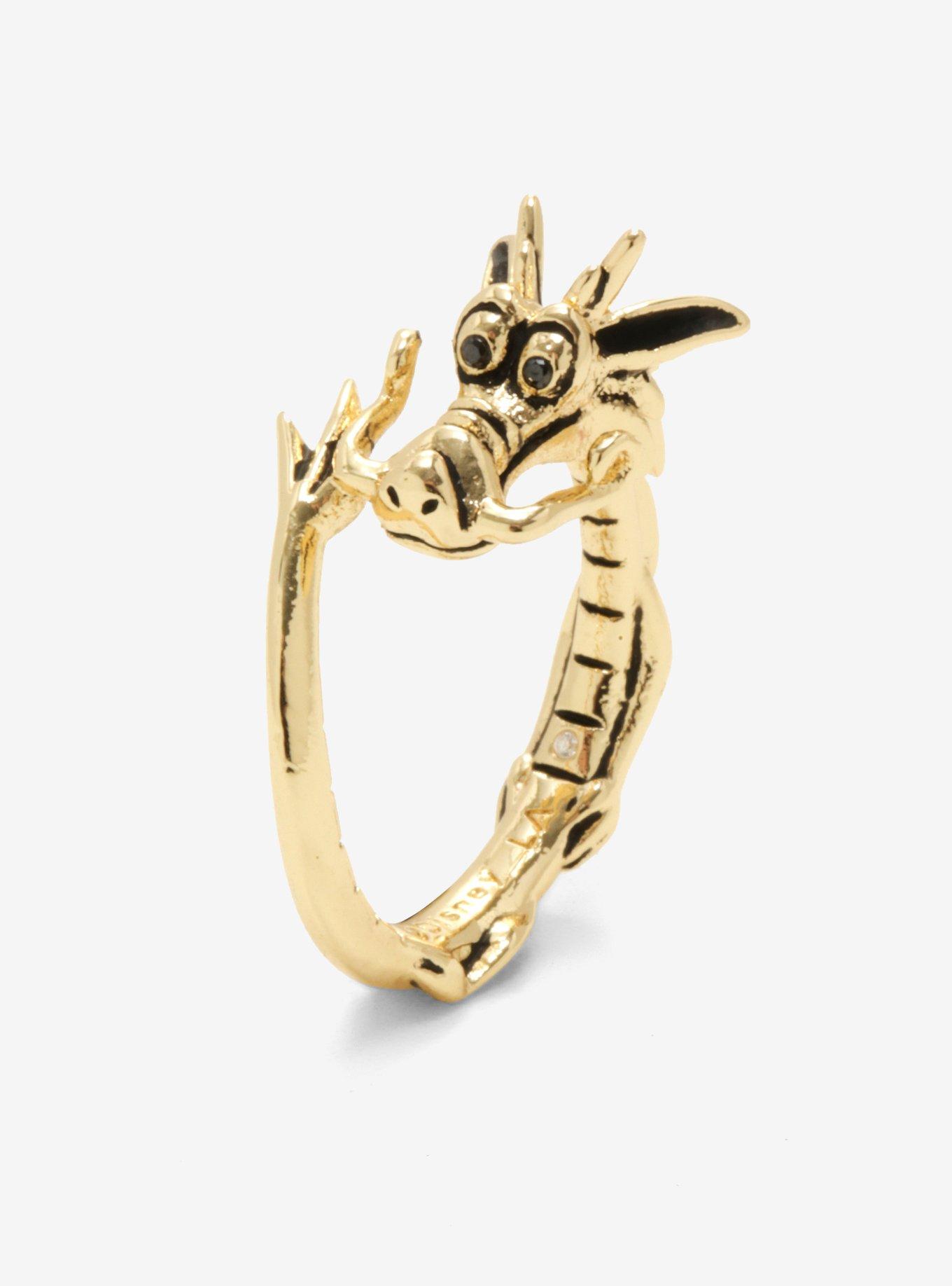 Disney Mulan Mushu Gold Ring, , alternate