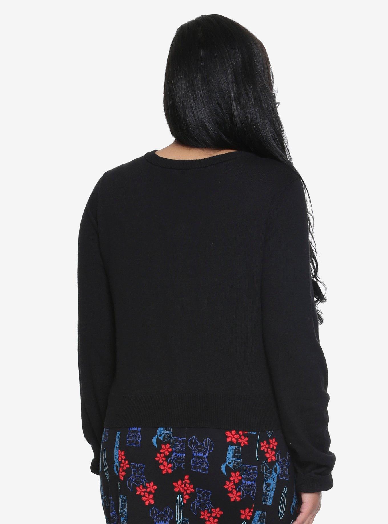Disney Lilo & Stitch Tiki Flowers Crop Cardigan Plus Size, , alternate