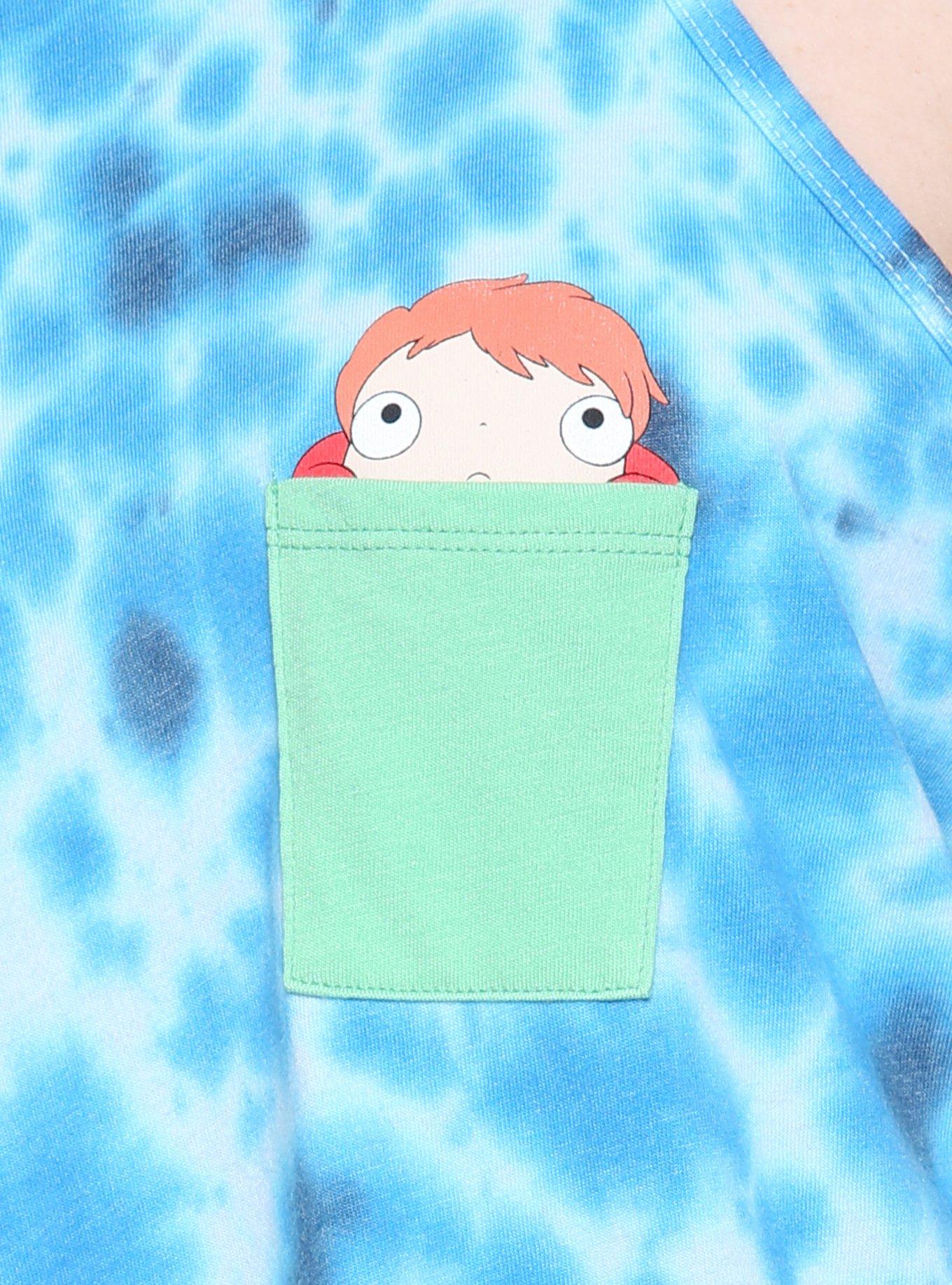 Her Universe Studio Ghibli Ponyo High Neck Pocket Tie-Dye Tank Top, TIE DYE, alternate