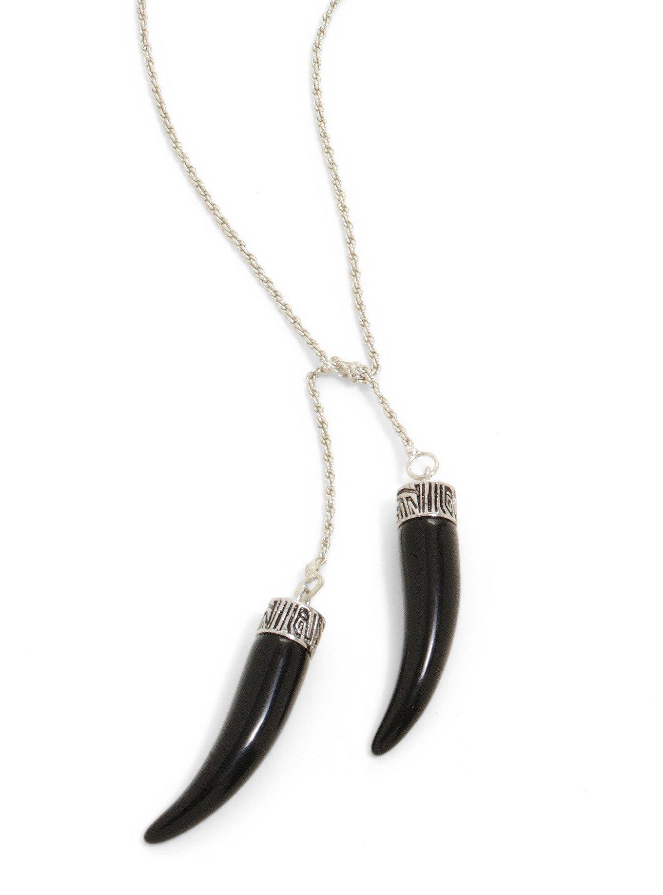 Marvel Black Panther Onyx Tooth Necklace - BoxLunch Exclusive, , alternate