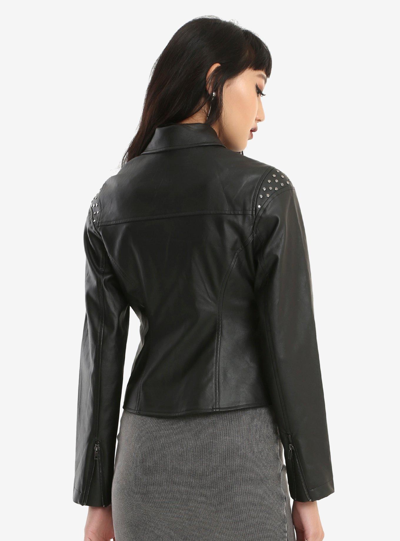 Her Universe Marvel Loki Black Faux Leather Jacket, BLACK, alternate