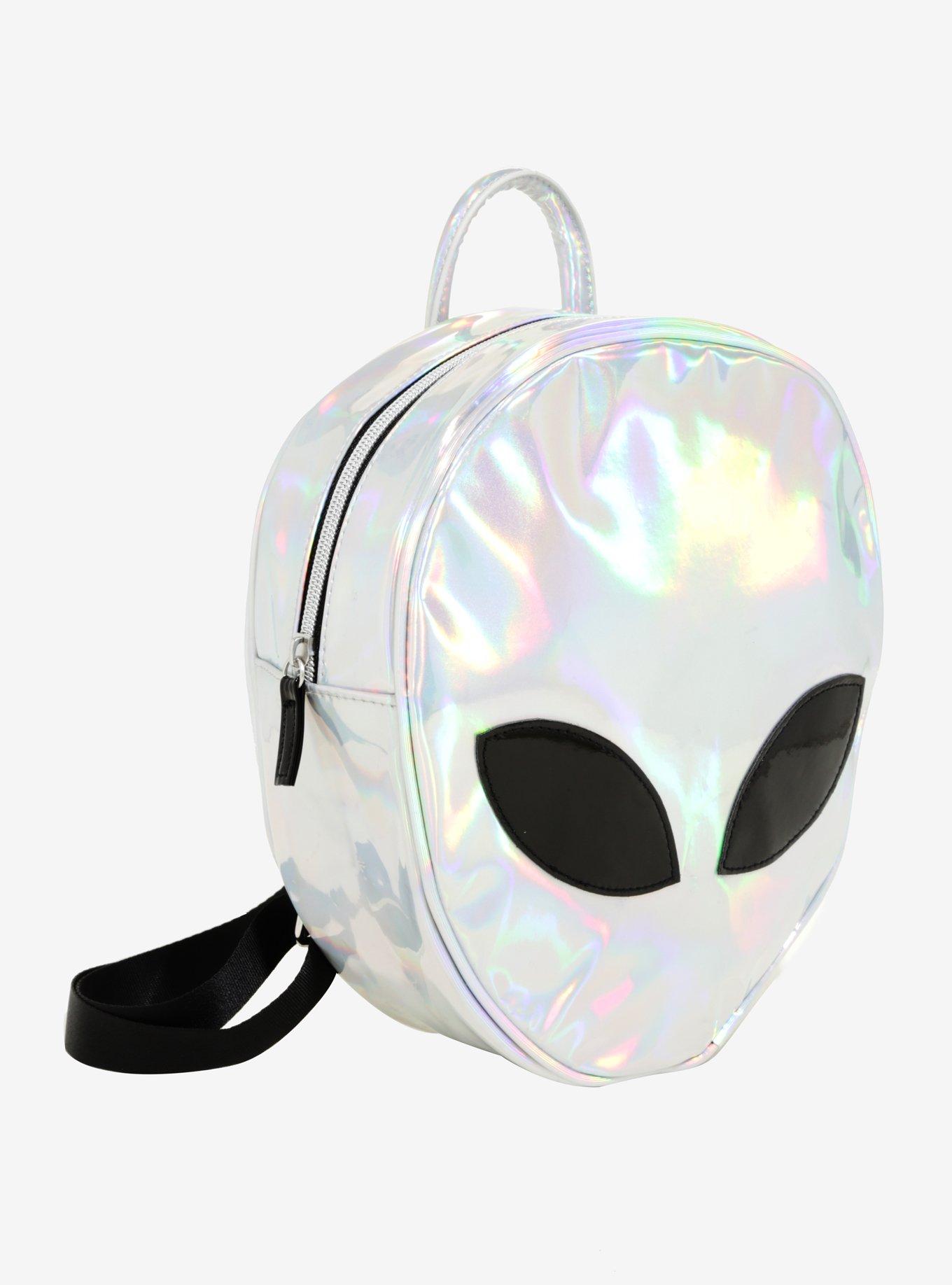 Iridescent Alien Head Backpack, , alternate