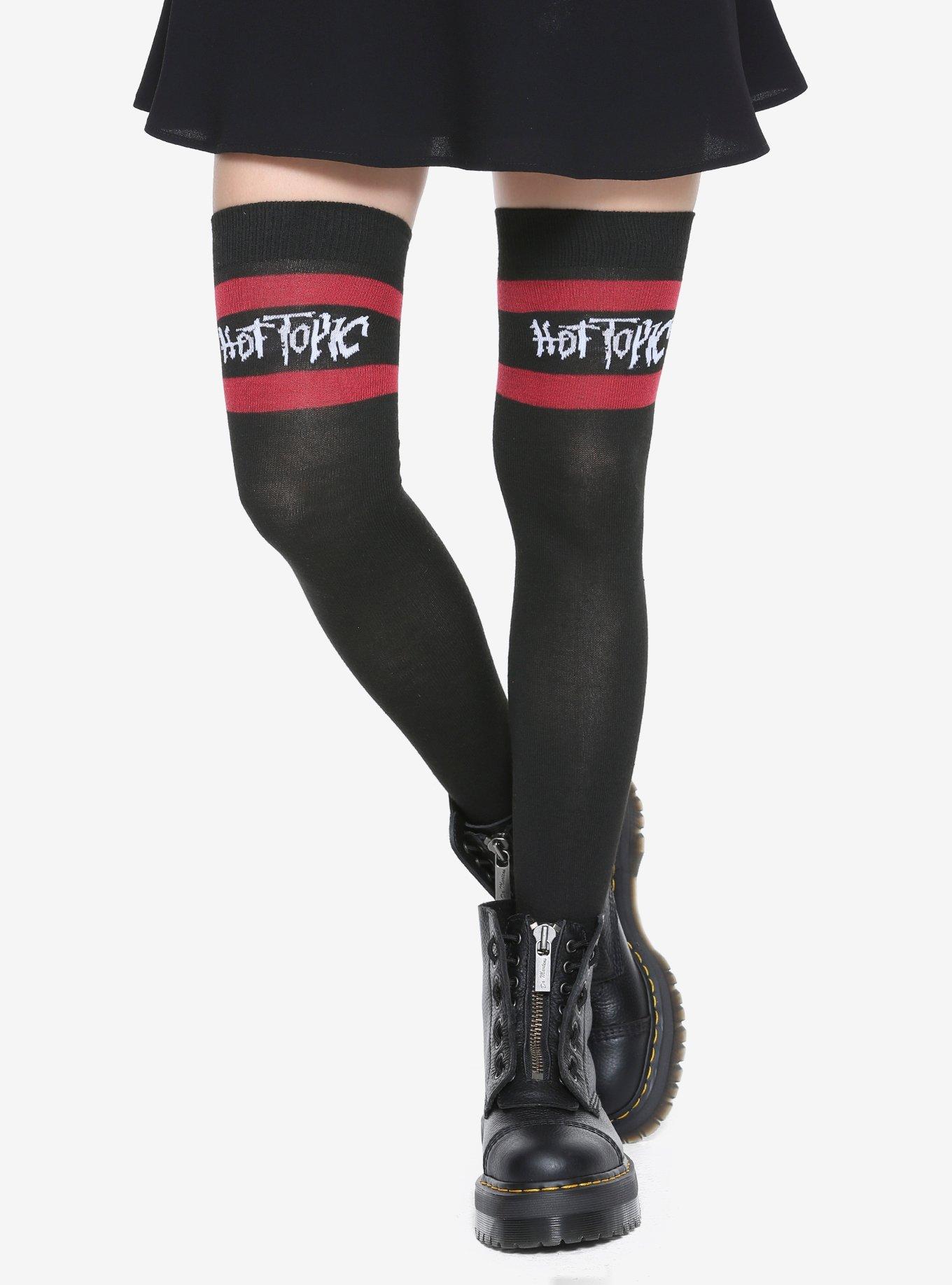 Hot Topic Over-The-Knee Socks, , alternate