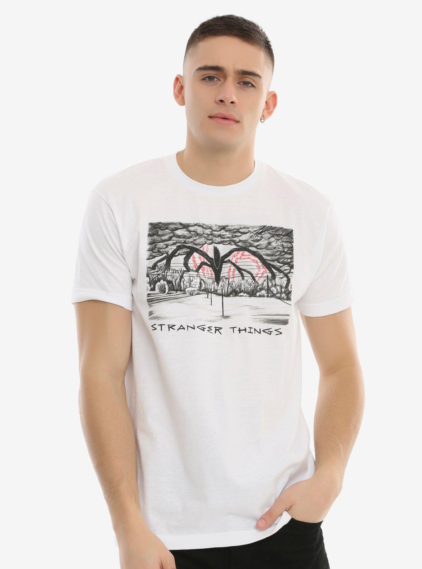 Stranger Things Shadow Monster Sketch T-Shirt, , alternate