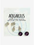 Aquarius Zodiac Earring Set, , alternate