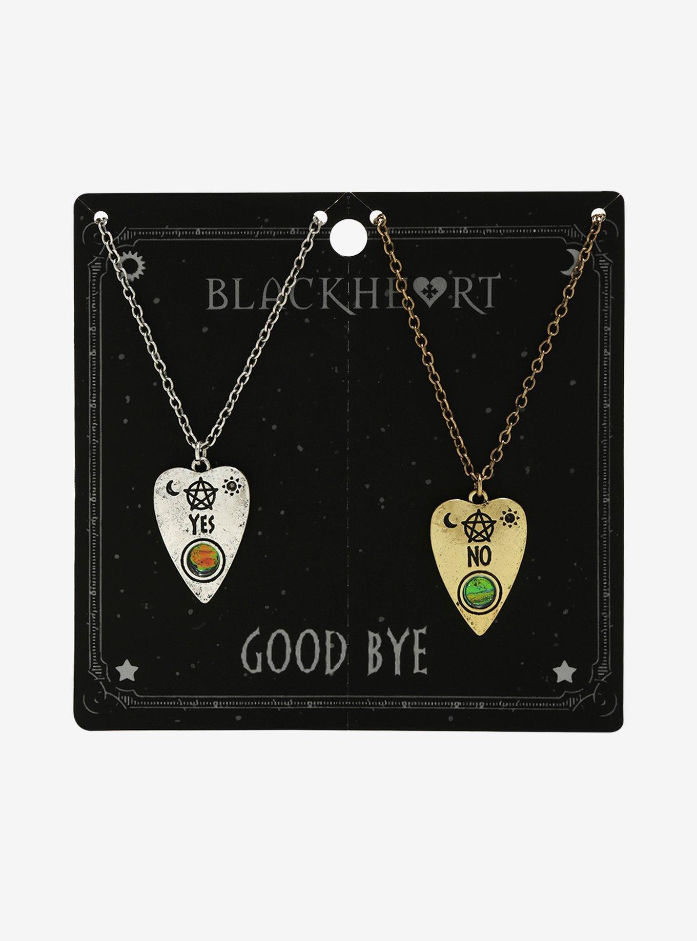 Blackheart Spirit Board Planchette Best Friend Necklace Set, , alternate