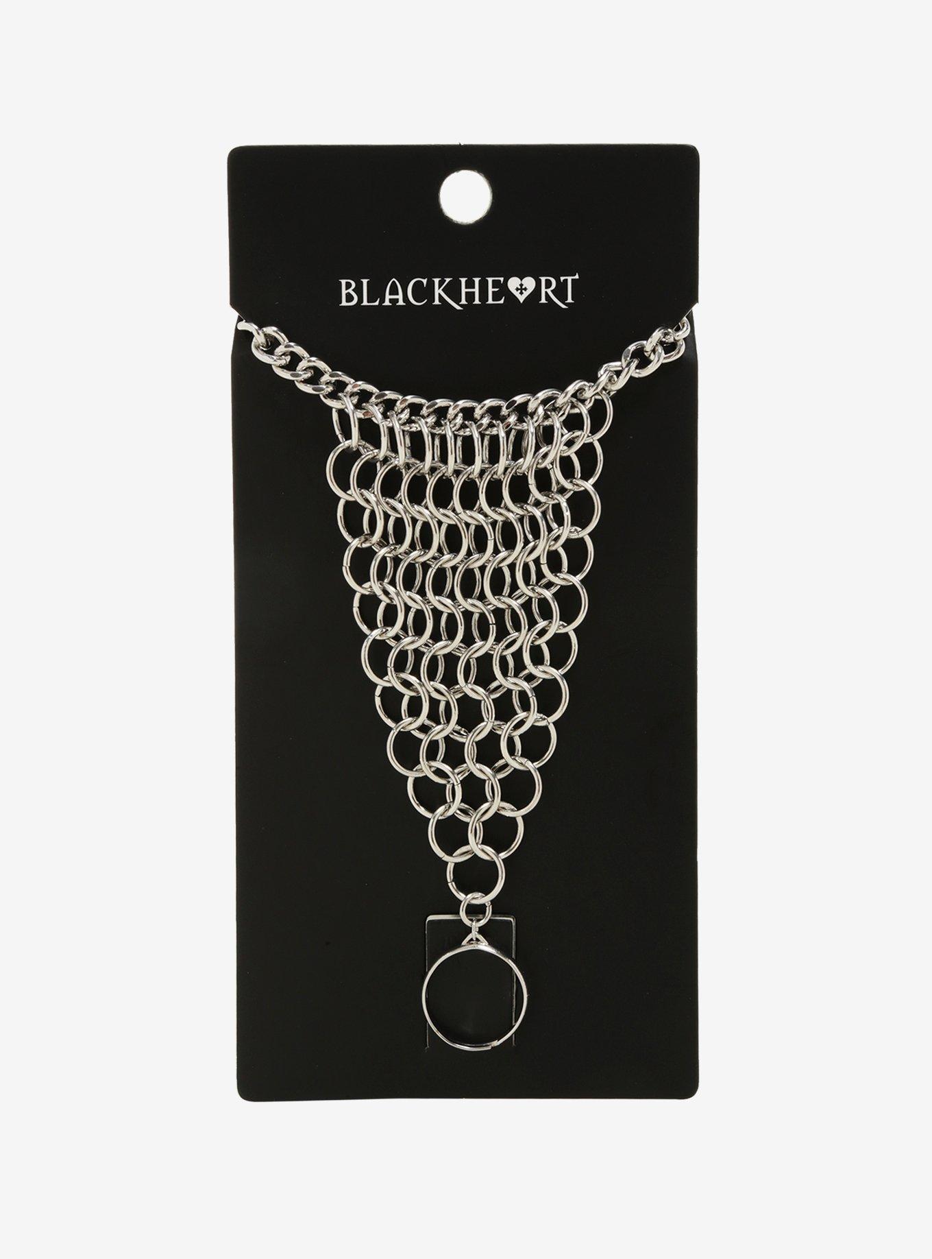 Blackheart Chainmail Hand Chain, , alternate