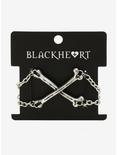 Blackheart Crossbones Chain Bracelet, , alternate