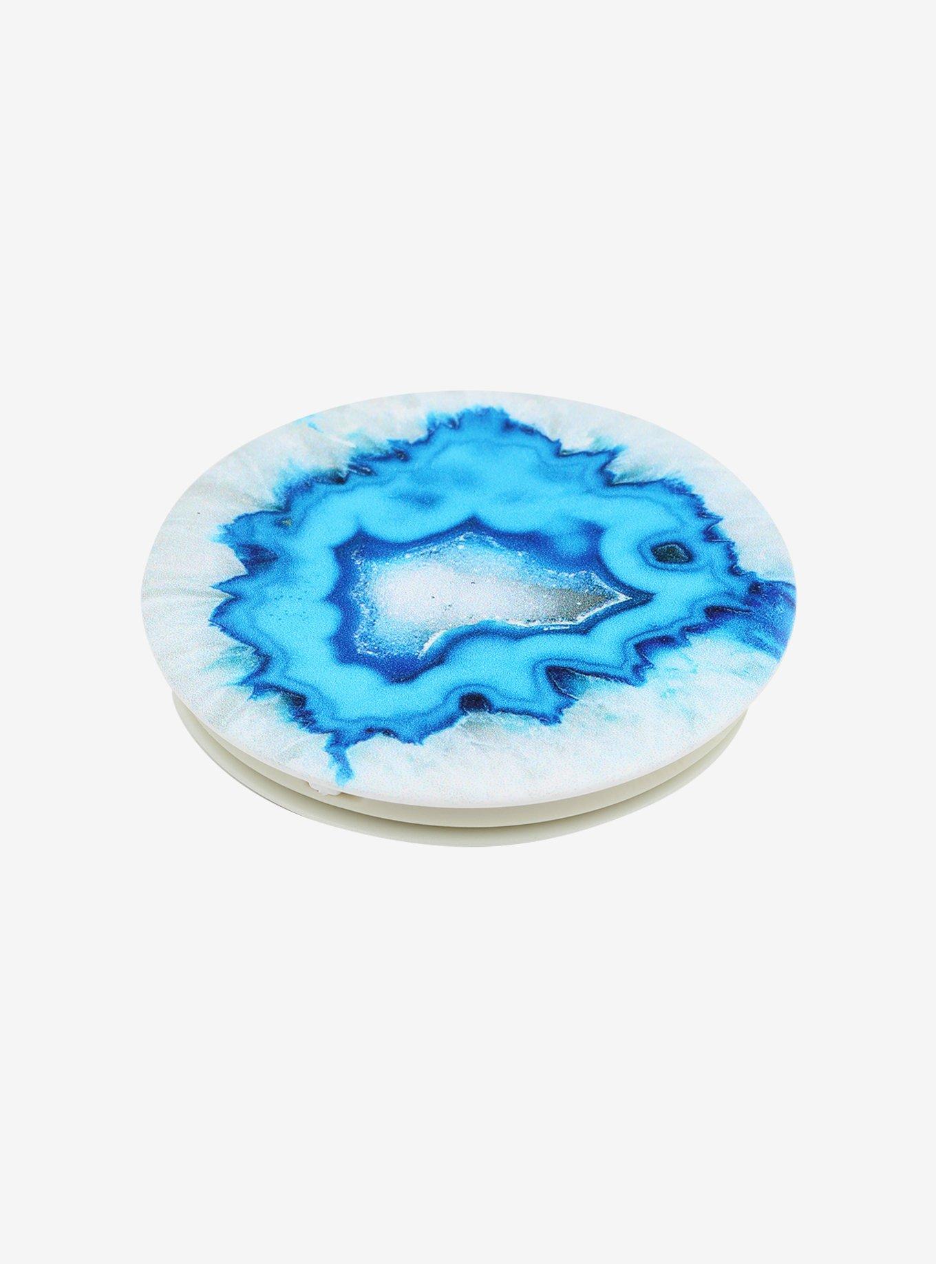 PopSockets Blue Agate Phone Grip & Stand, , alternate