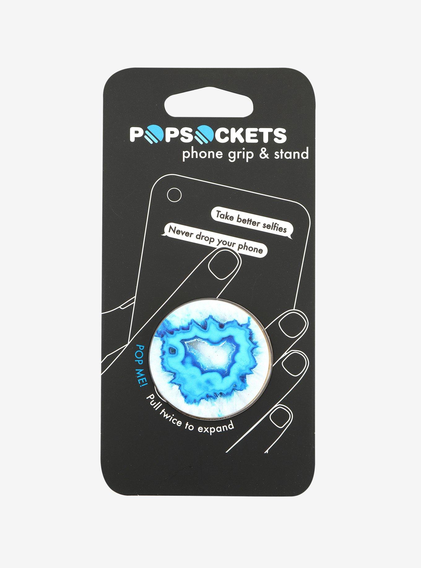 PopSockets Blue Agate Phone Grip & Stand, , alternate