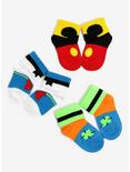 Disney Mickey Mouse & Friends Cuffed Toddler Socks 3 Pair, , alternate