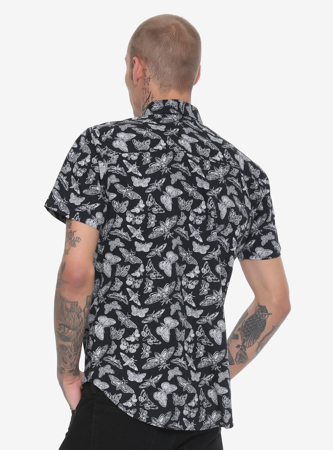BlackCraft Death Moth Woven Button-Up, , alternate
