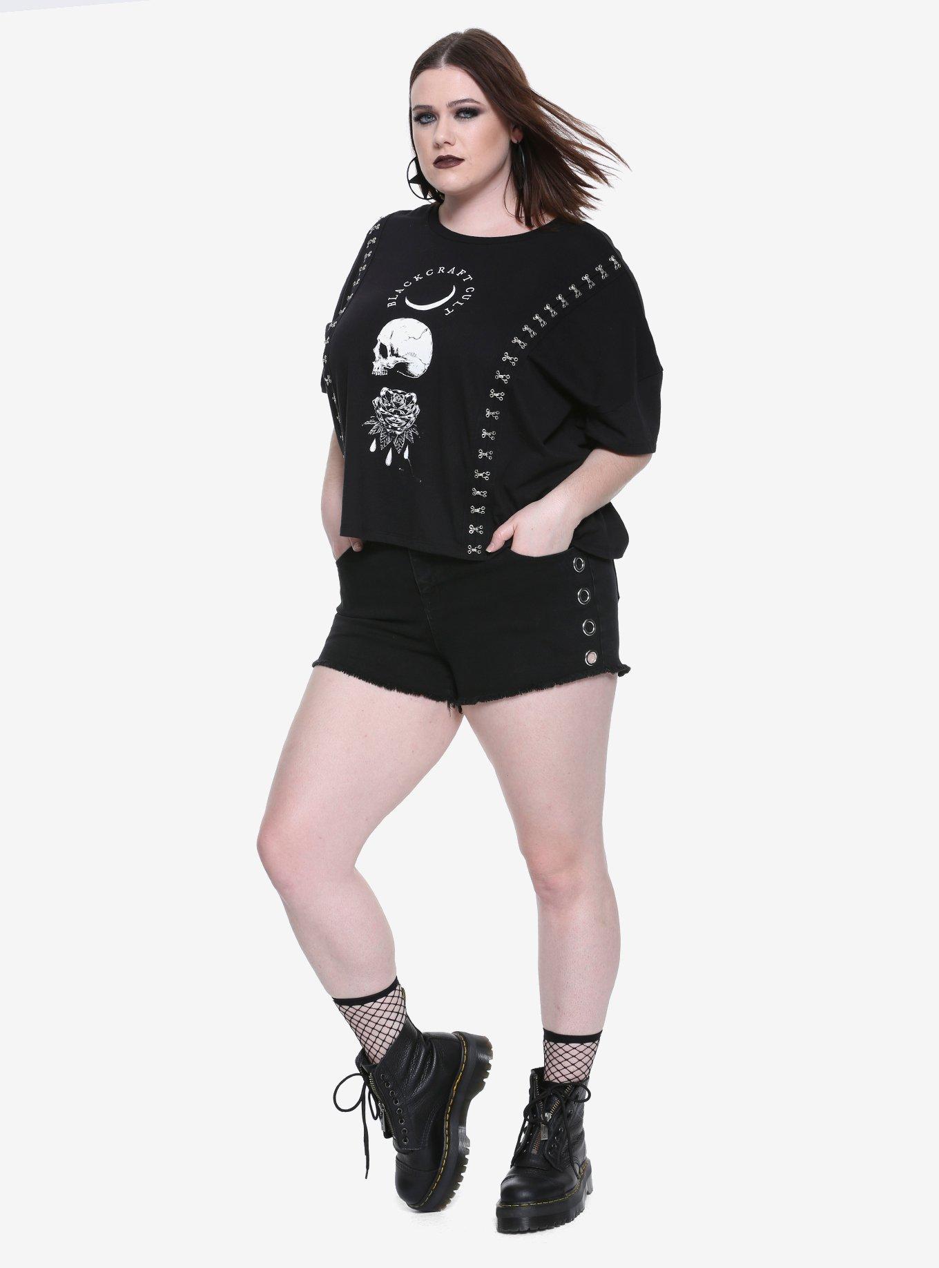 BlackCraft Hook & Eye Closure Girls Top Plus Size Hot Topic Exclusive, , alternate