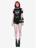 BlackCraft Lucipurr Harness Cold Shoulder Girls Crop Top Hot Topic Exclusive, , alternate