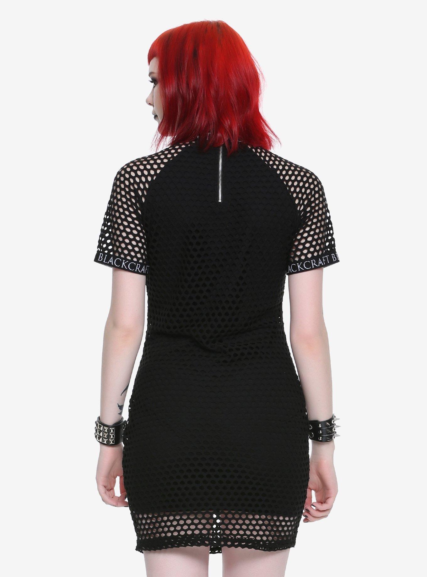 BlackCraft Fishnet Dress Hot Topic Exclusive, , alternate