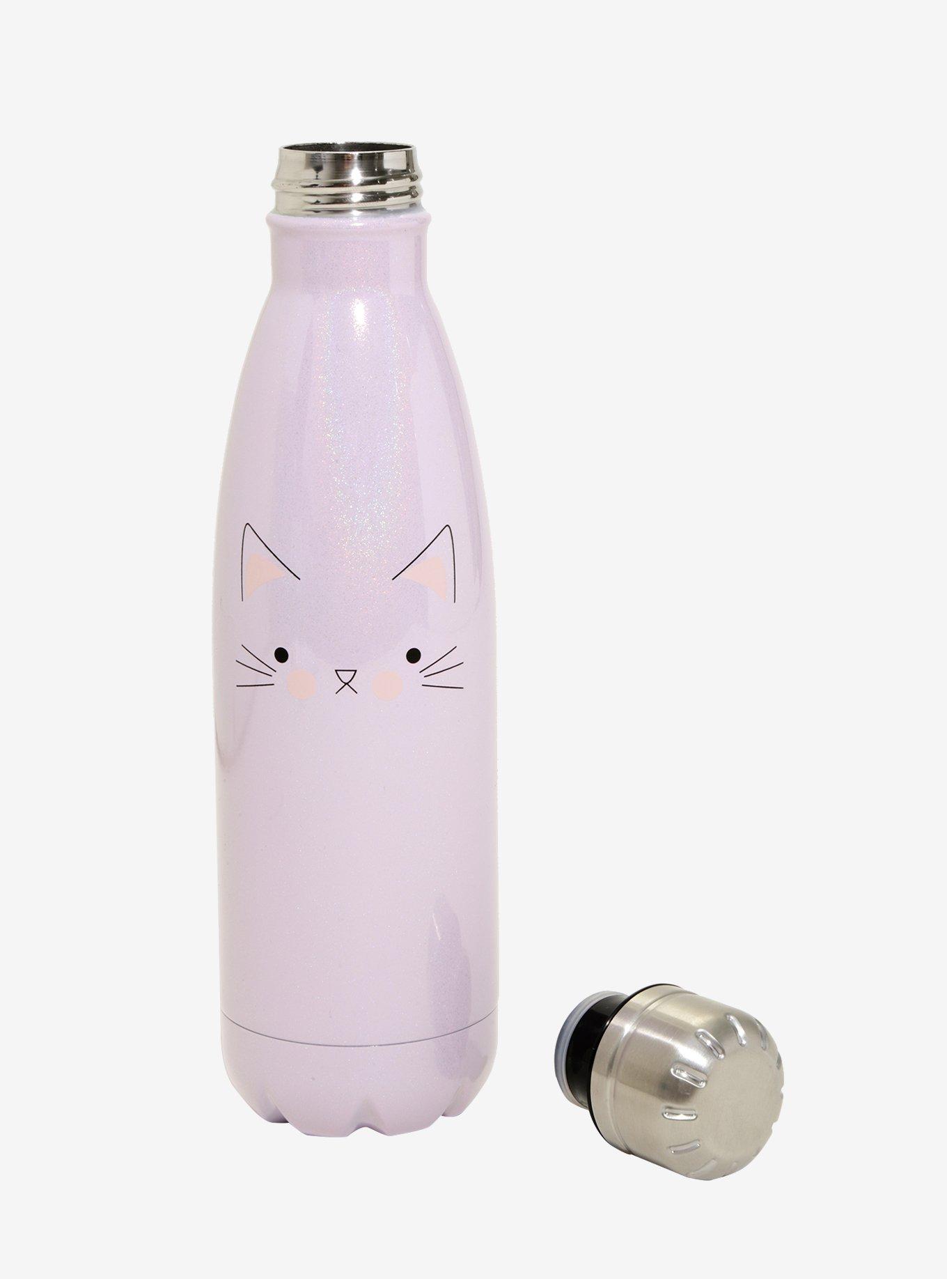 Pure Pearlized Purple Cat Water Bottle, , alternate