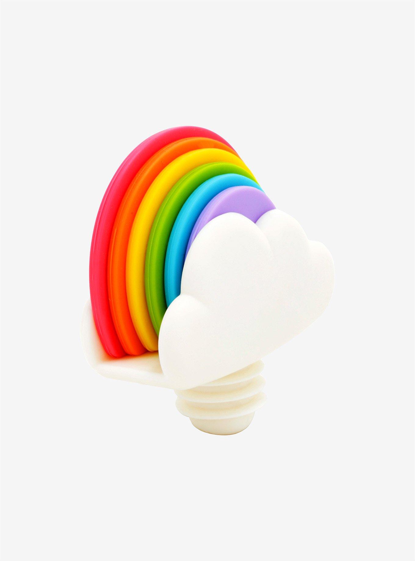 Rainbow Wine Stopper & Glass Markers, , alternate