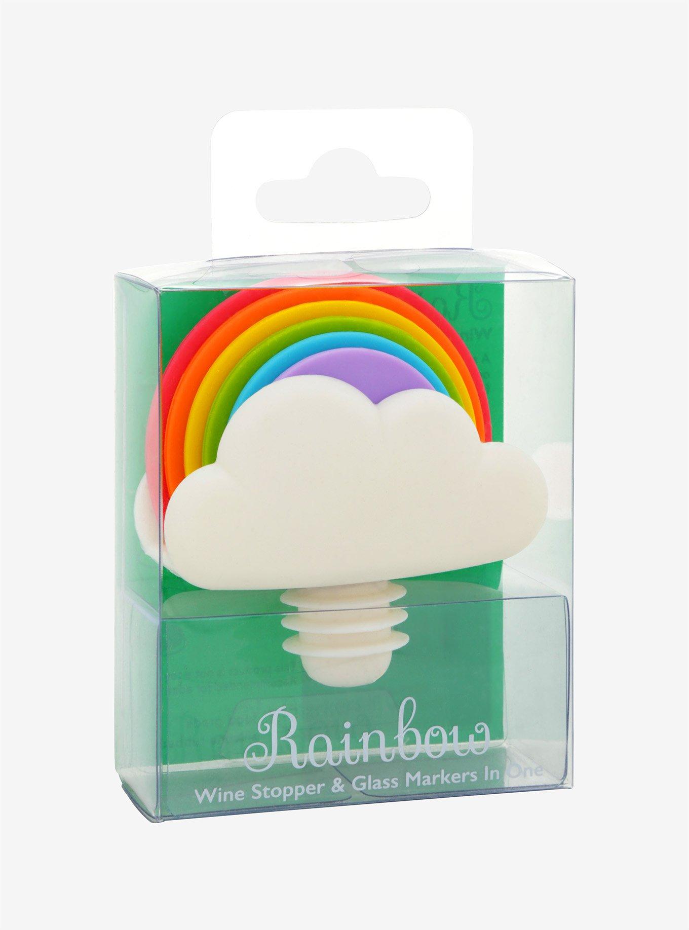 Rainbow Wine Stopper & Glass Markers, , alternate